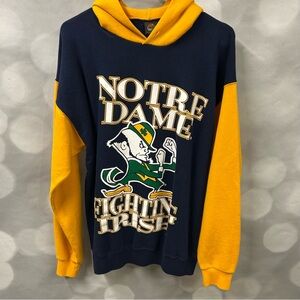 Vintage Notre Dame Fighting‎ Irish navy and gold hoodie size large